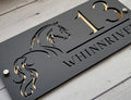 House Wall Plaques Stylish Laser Door Plaque Modern Acrylic Custom House Number Sign Personalised House Sign Door Number