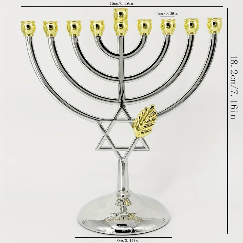 חנוכייה מודרנית ממתכת