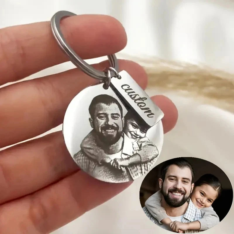 מחזיק מפתחות עם תמונה בחריטת לייזר