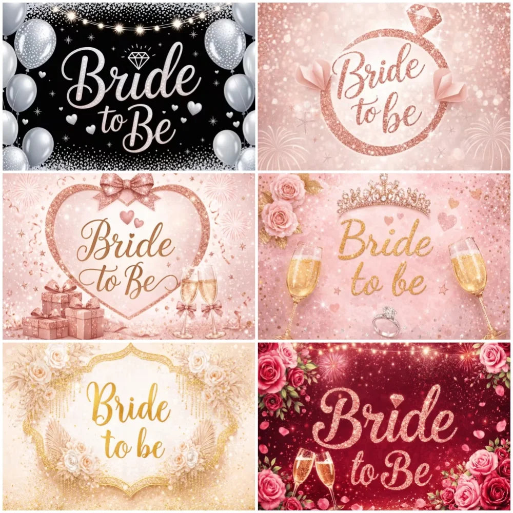 רקע צילום Bride To Be עם ורדים