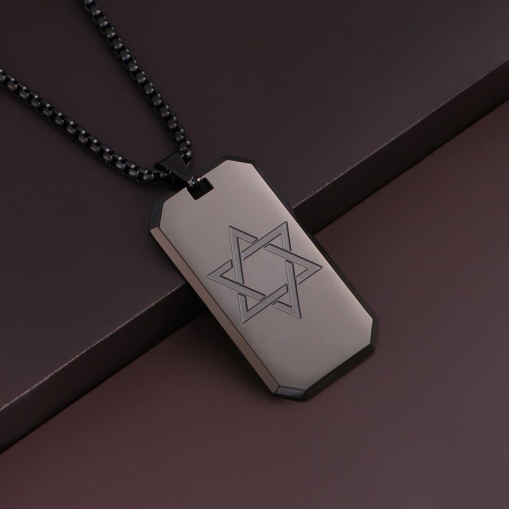 שרשרת מגן דוד מינימליסטית לגברים מנירוסטה