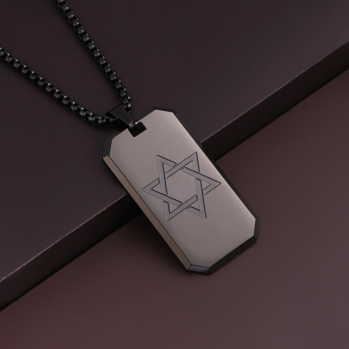 שרשרת מגן דוד מינימליסטית לגברים מנירוסטה