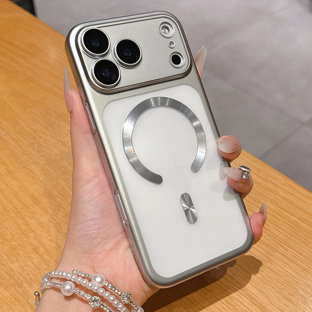 כיסוי מט שקוף MagSafe לאייפון