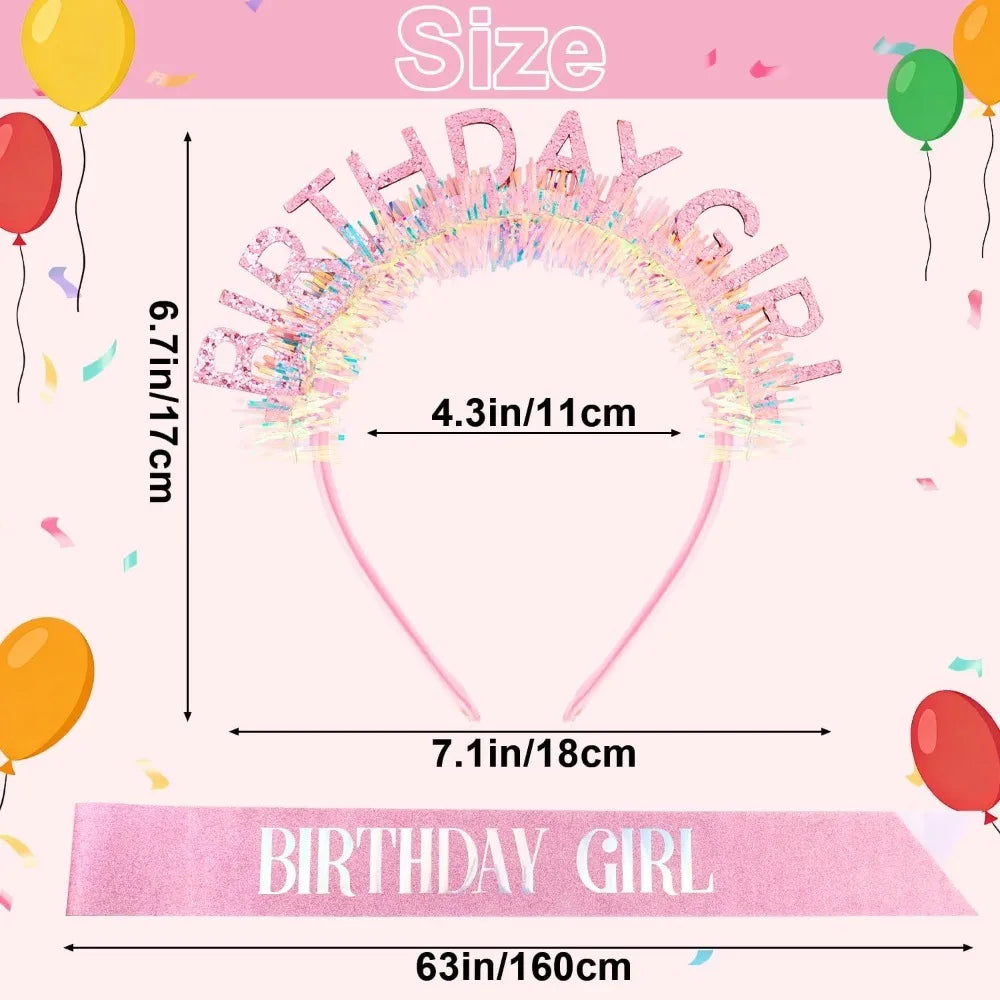 סט Birthday Girl – קשת נוצצת, סרט ומשקפיים