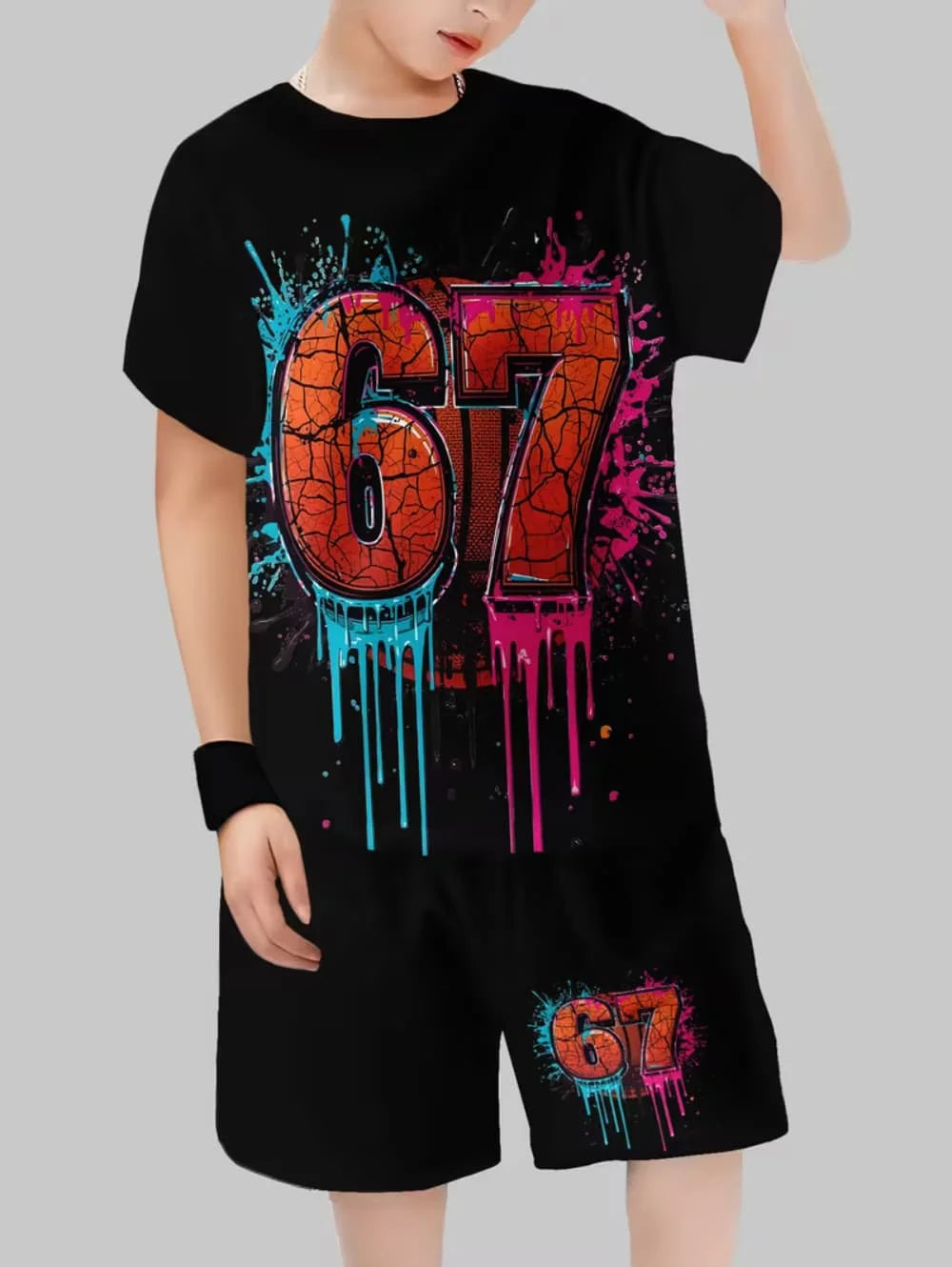 סט חולצה ומכנסיים "67" לילדים