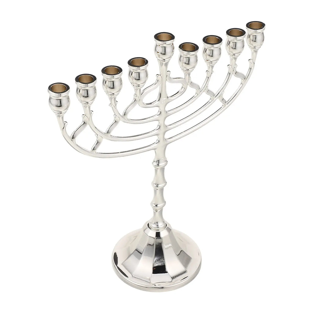 חנוכיית יודאיקה דקורטיבית לשולחן – 9 קנים