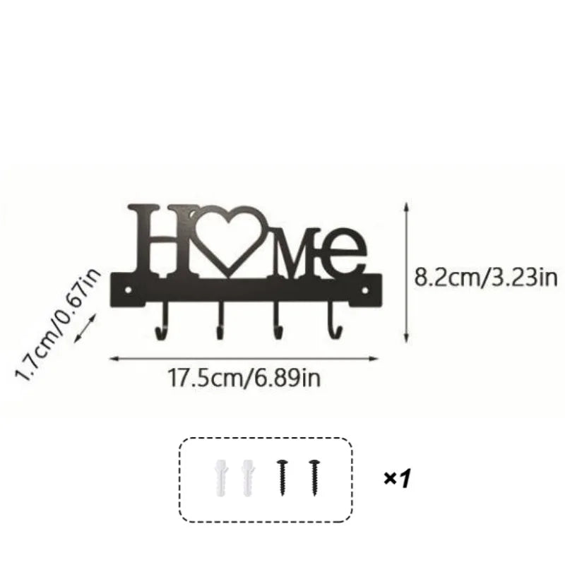 מתלה מפתחות "Home Love" לקיר