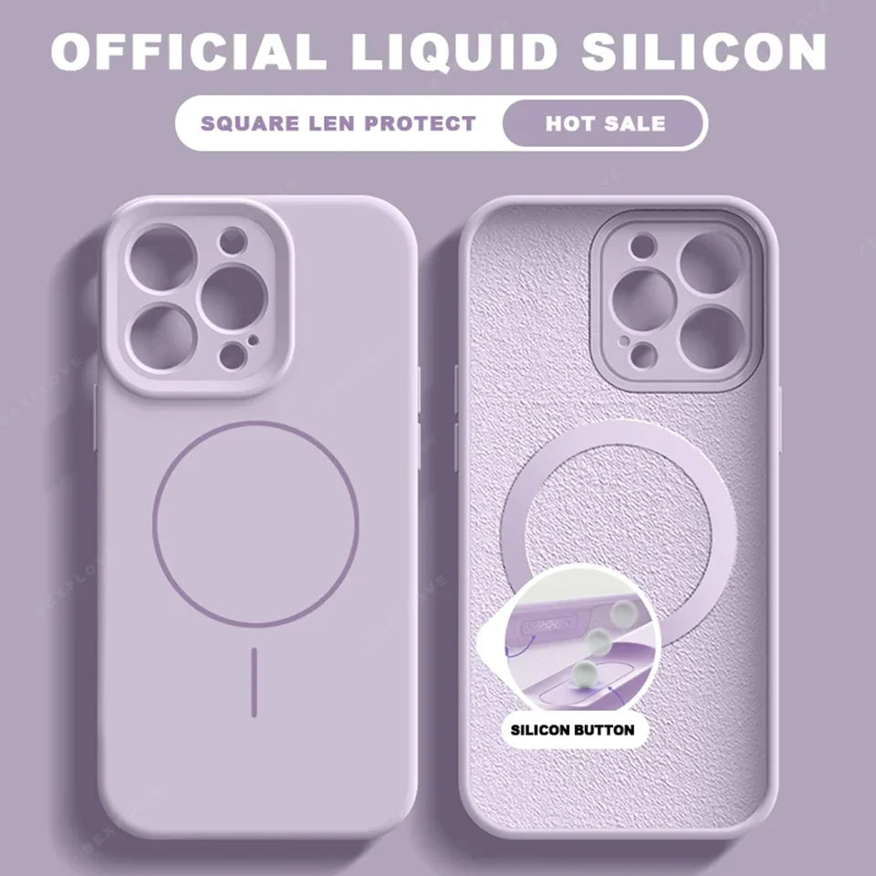כיסוי סיליקון מגנטי לאייפון (MagSafe)