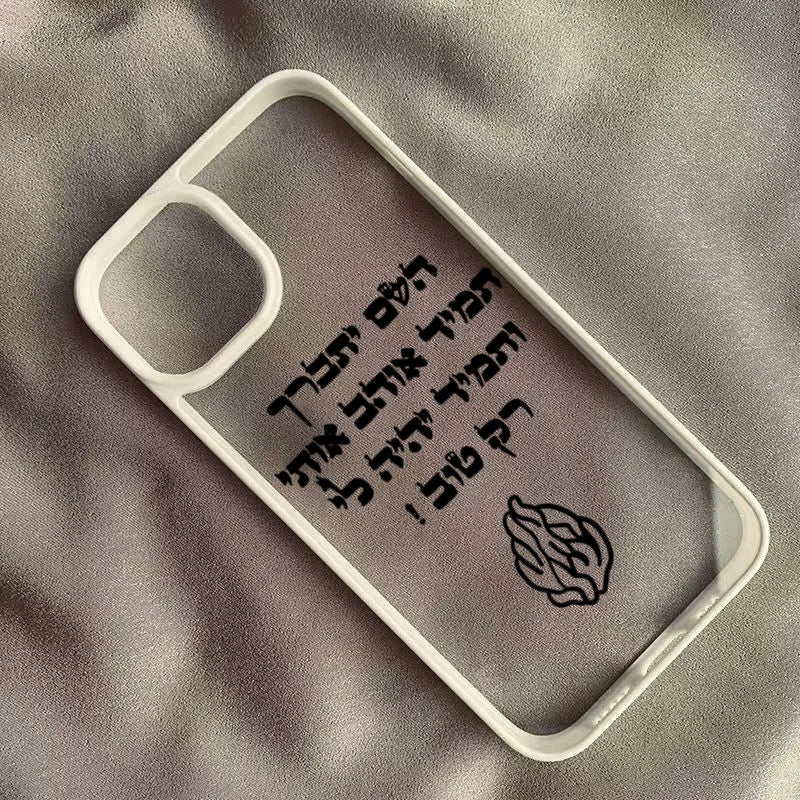 כיסוי שקוף לאייפון עם להבות שחורות
