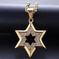 תליון מגן דוד נוצץ בסגנון היפ־הופ