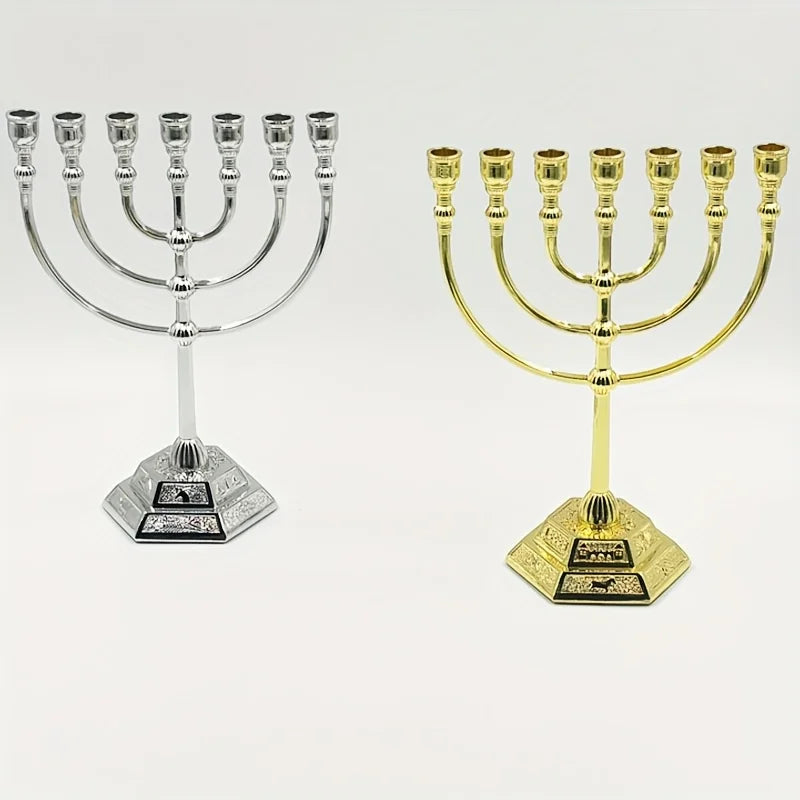 מנורת שבעת הקנים בציפוי כסף