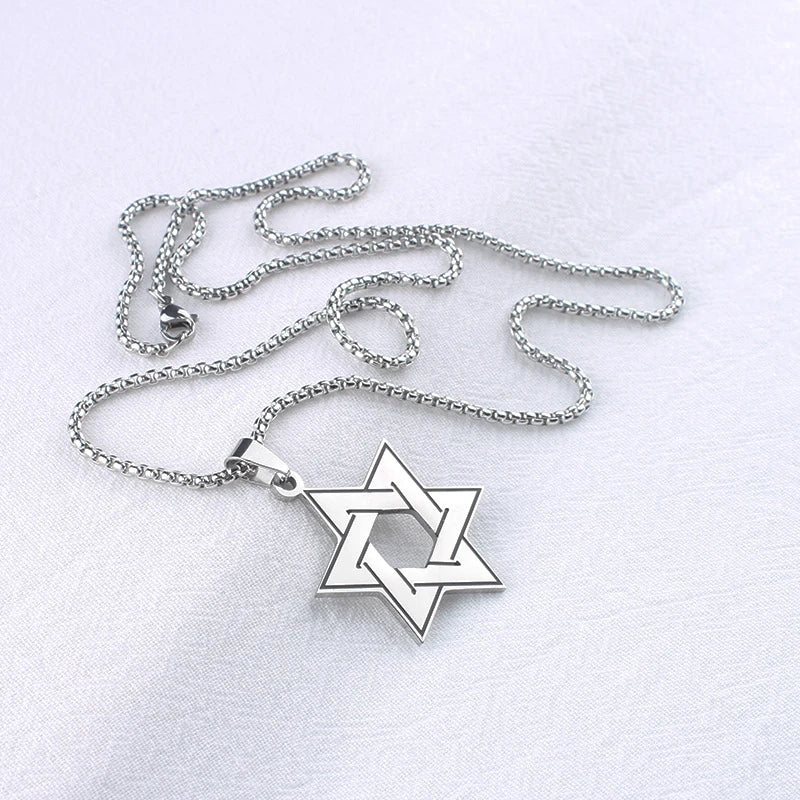 שרשרת מגן דוד מנירוסטה עמידה במים