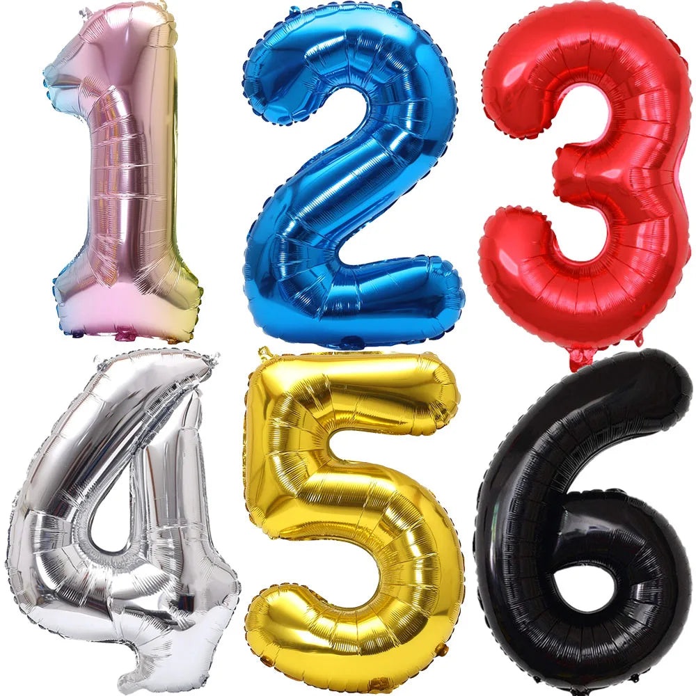 בלון מספר ענק 81 ס״מ – במגוון צבעים