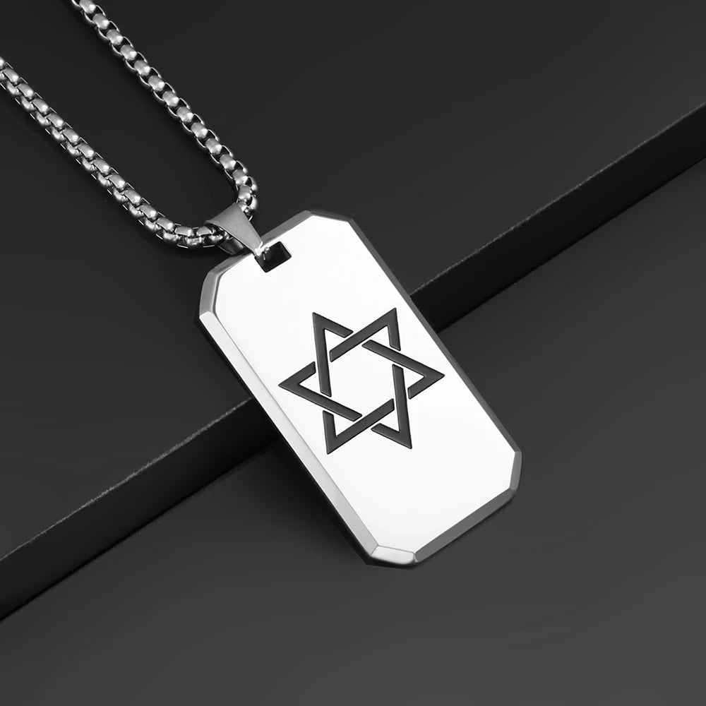 שרשרת מגן דוד מינימליסטית לגברים מנירוסטה