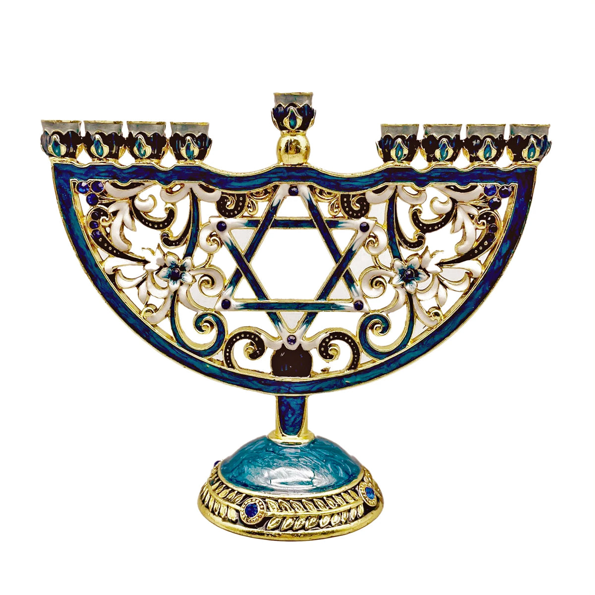 פמוט מצויר ביד לחנוכייה, מעמד נרות למסיבת חג המולד, חתונה, עיצוב הבית ומתנה