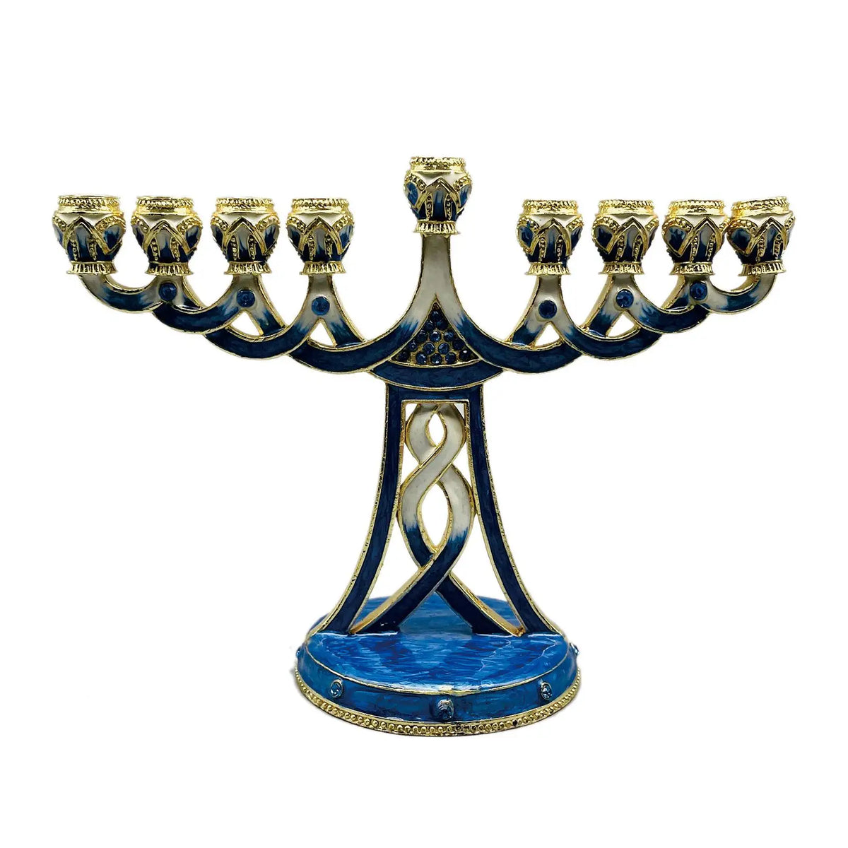 חנוכיית אמייל עתיקה – 9 קנים
