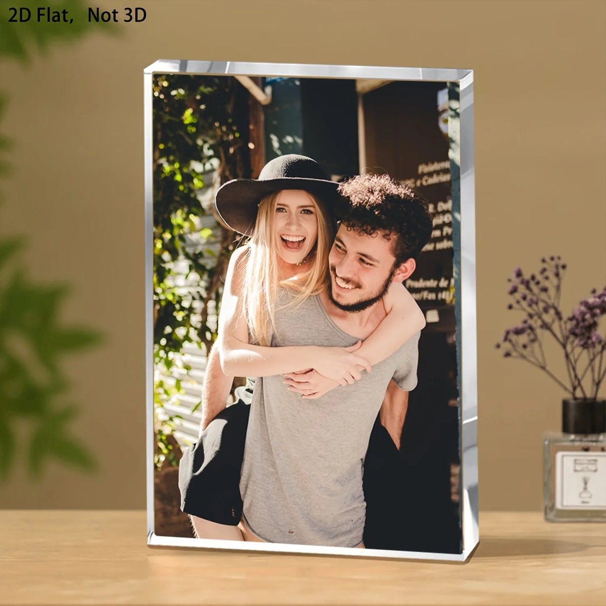 יחידה אחת של מתנה אישית מאקריליק עם תמונה בהתאמה אישית למשפחה, לאמא, לחברים, ליום הולדת, ליום נישואין, לחתונה או לוולנטיין