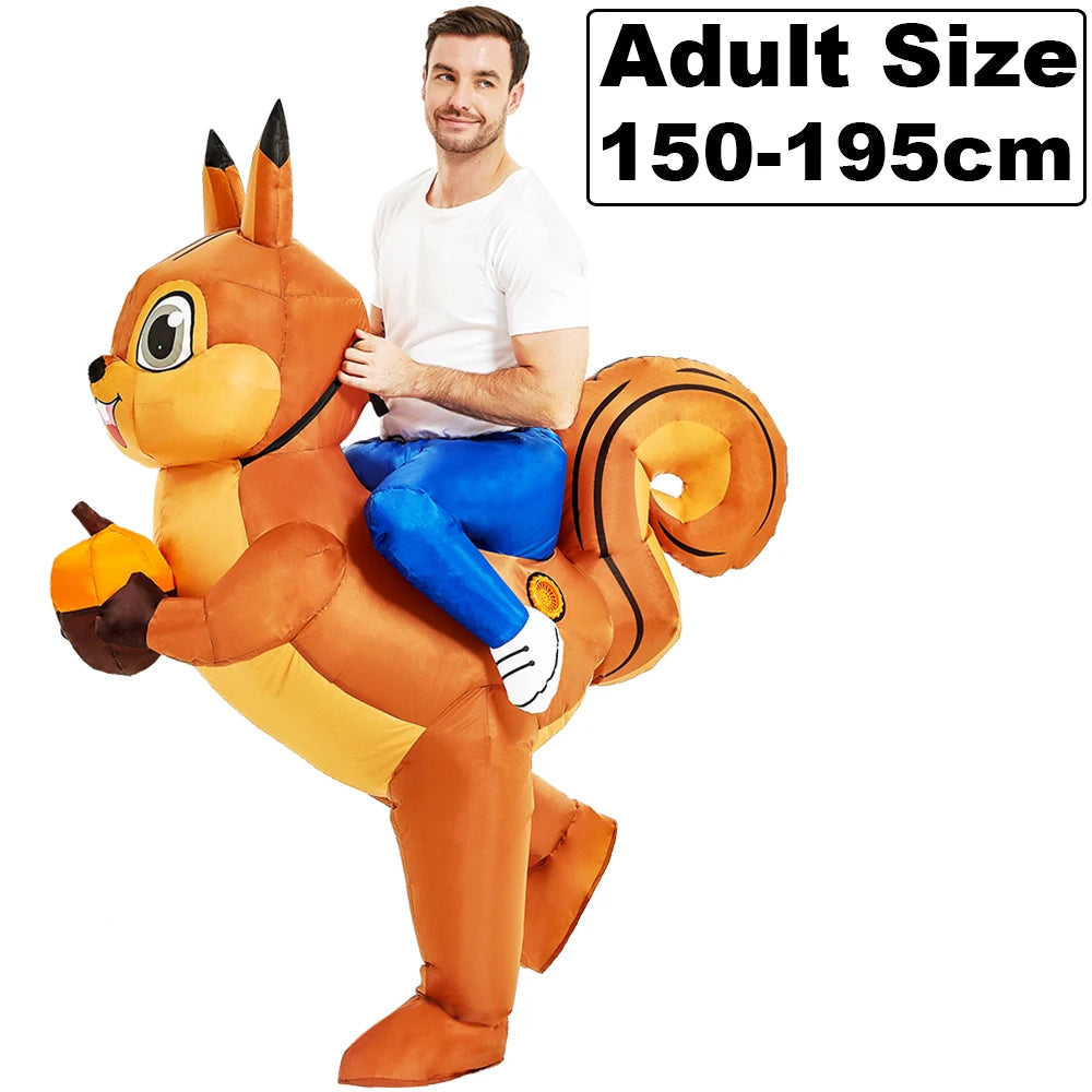 תחפושת מתנפחת של חיה לרכיבה, חליפות אנימה, שמלה, קמע למסיבות פורים, ליל כל הקדושים, חג המולד ותחפושות קוספליי למבוגרים