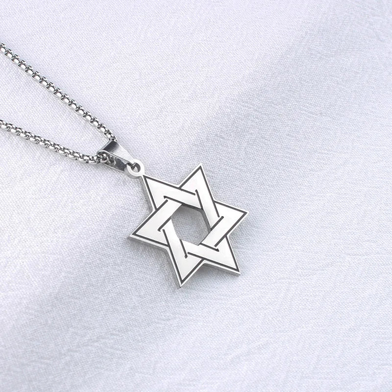 שרשרת מגן דוד מנירוסטה עמידה במים