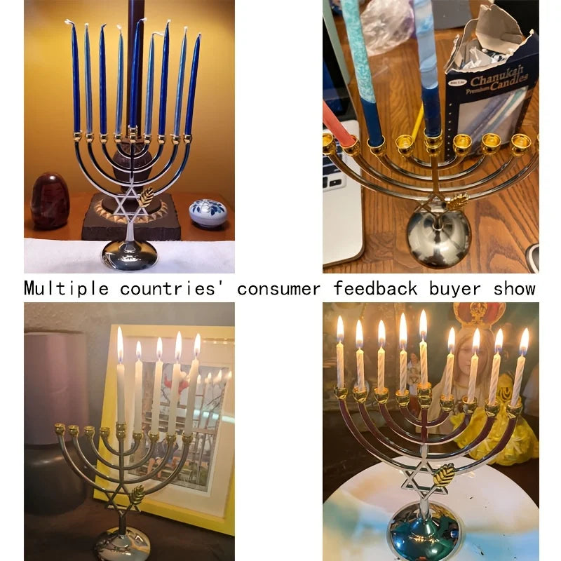 חנוכייה מודרנית ממתכת