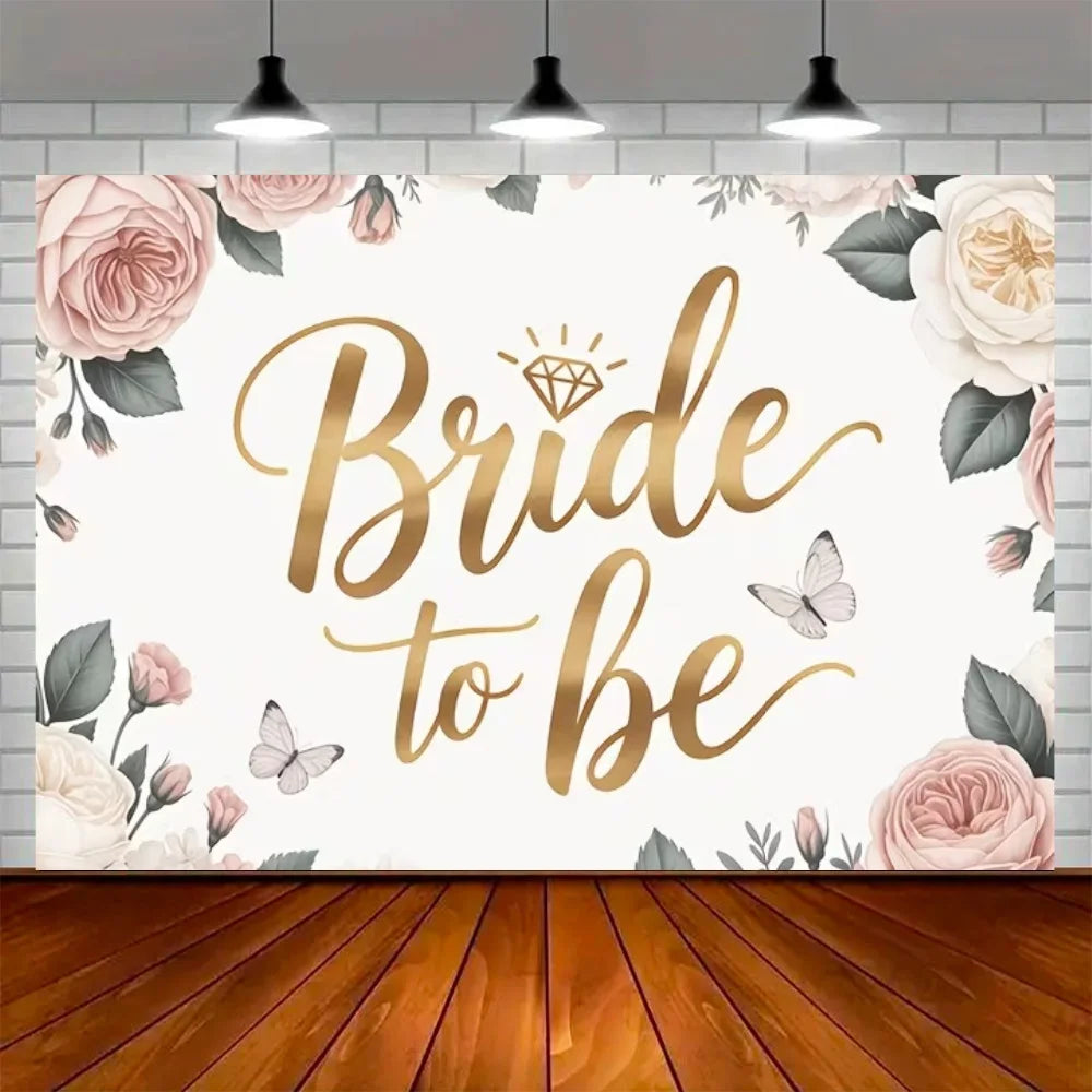 רקע צילום Bride To Be עם ורדים