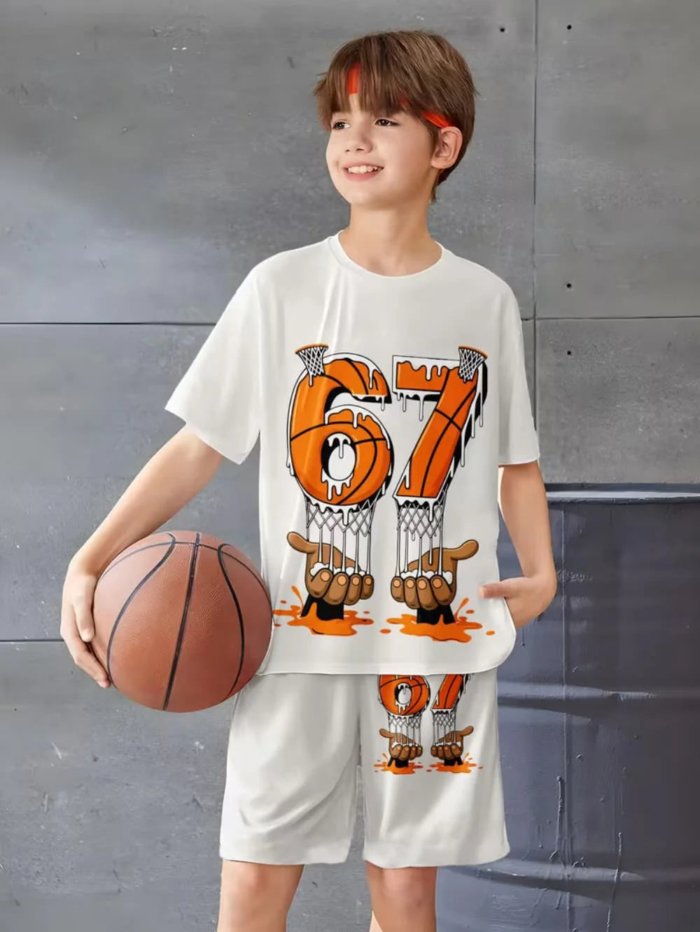 סט חולצה ומכנסיים "67" לילדים