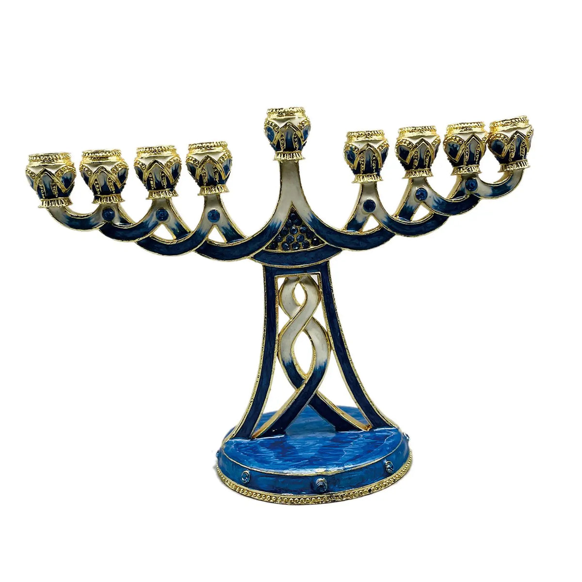 חנוכיית אמייל עתיקה – 9 קנים