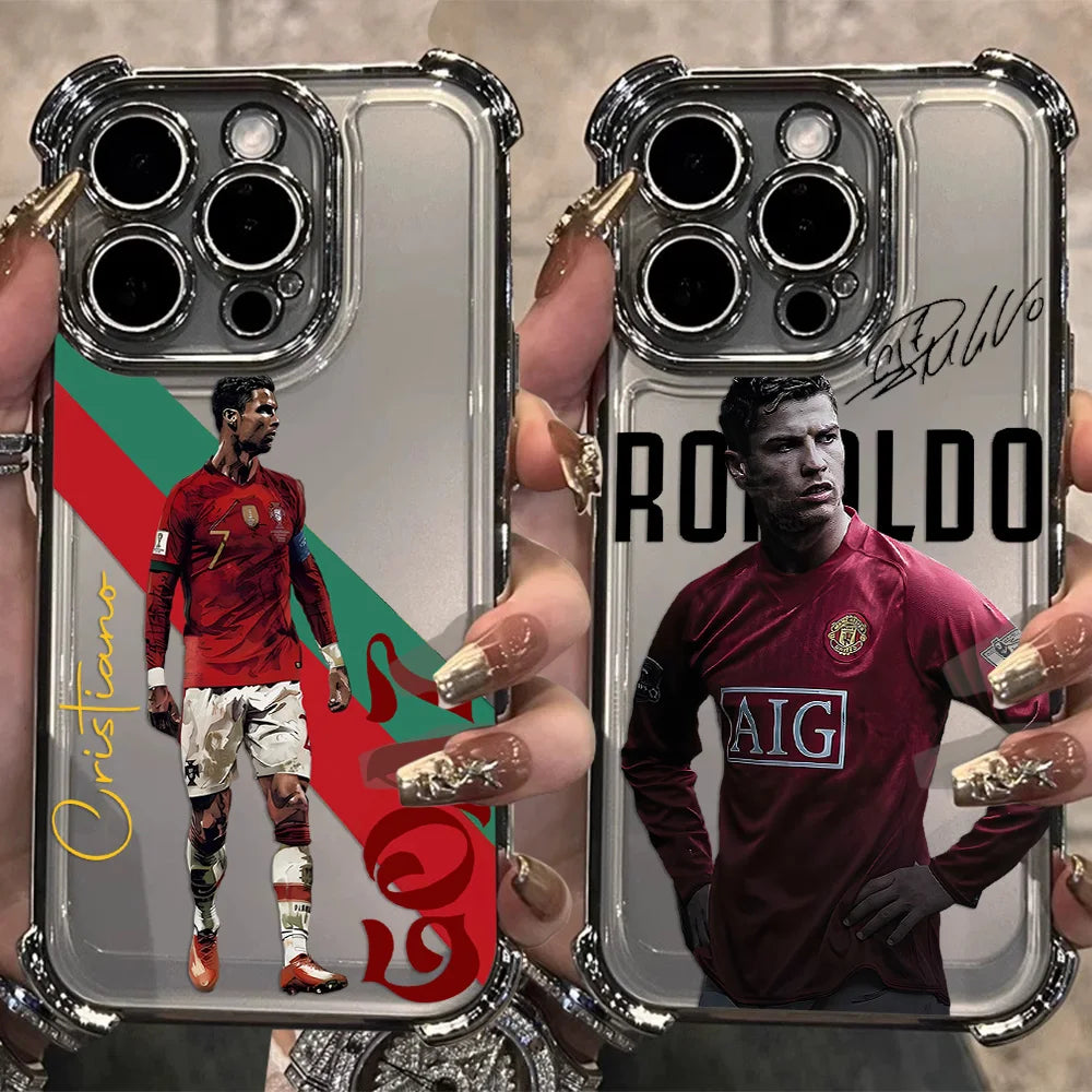 כיסוי לאייפון בעיצוב רונאלדו CR7 מוזהב