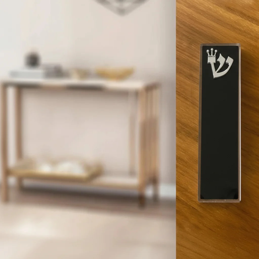 Personalized Acrylic Mezuzah Case Modern Judaica Door Blessing 3D Engraved Mezuzah for Jewish Home New Baby or Housewarming Gift