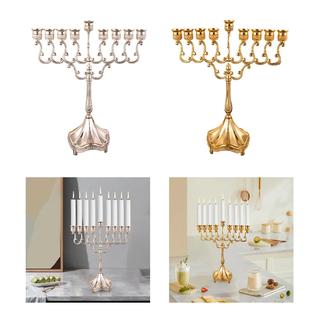 פמוט עם זרועות מחזיק נרות מנורת חנוכה למסיבת יום נישואין חתונה אירוע עיצוב הבית