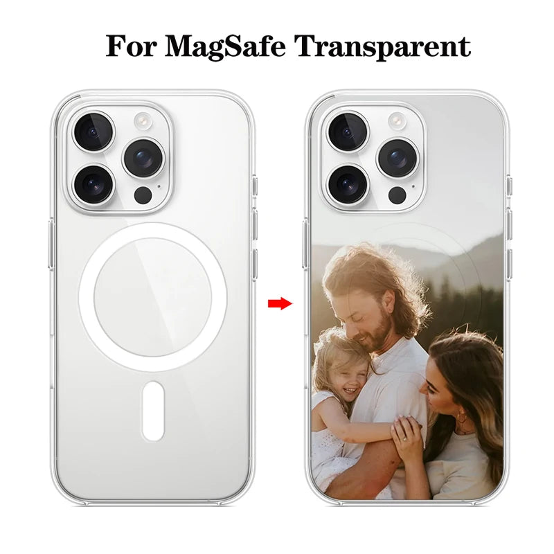 כיסוי שקוף MagSafe לאייפון עם ציור אישי