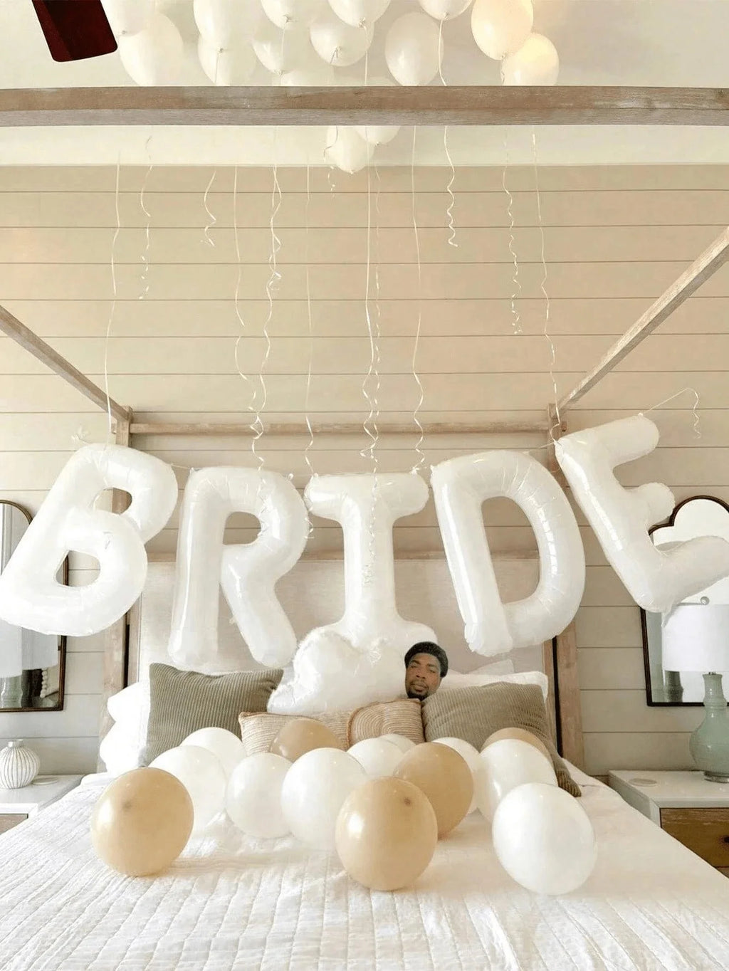 בלוני פויל אותיות BRIDE לבנים