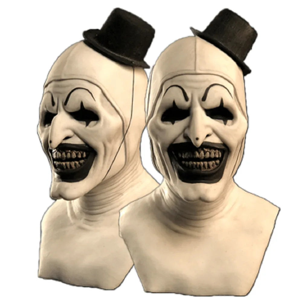 תחפושת ארט הליצן מהסרט "Terrifier 2" - אוברול ומסכה, תחפושת ליל כל הקדושים לגברים ונשים