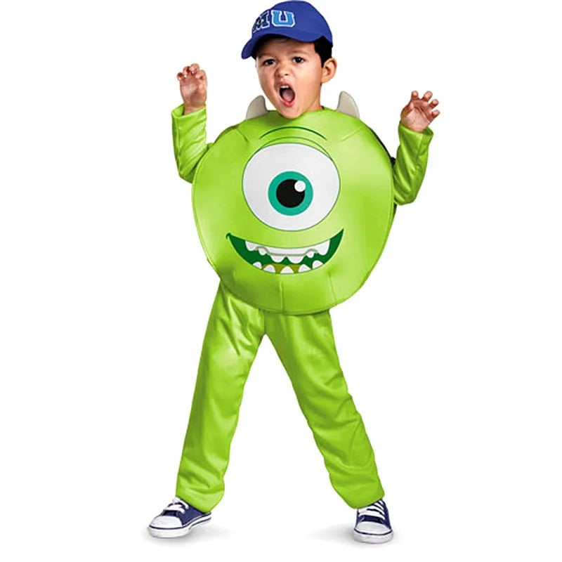 קרנבל ליל כל הקדושים ותחפושות מייק וזובסקי מבית הספר למפלצות לילדים וילדות, סט משחק תפקידים 3 חלקים COSPLAY